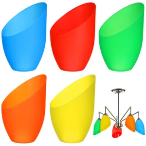 5 Pcs Plastic Lampshade Travel Horseshoe Colored Replacement Covers Shades - Picture 1 of 11