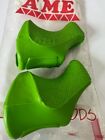 ! AME VINTAGE OLD SCHOOL NEON GREEN  AERO RACING EXTERNAL CABLE LEVERS HOODS NOS