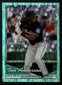 Tim Anderson 2024 Topps Archives #231 Aqua Sparkle Foilboard SP 2/75 Marlins - Picture 1 of 2