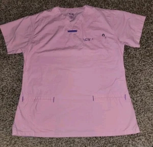 Iguana Med Flex  Womens Classic Scrub Top Pink Small 8600 - Picture 1 of 5