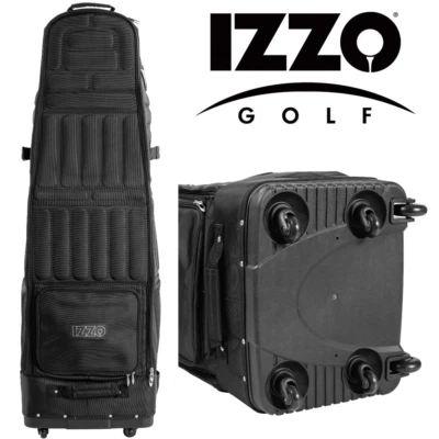 IZZO 2024 GOLF HIGH ROLLER DELUXE 6 RÄDER GEPOLSTERTE GOLFTASCHE FLUGREISEABDECKUNG