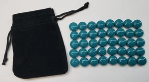 40er Set MASSIV DUNKELBLAU Pfing Glas Stein Spielstück Teil Ersatzteil NEU - Bild 1 von 3
