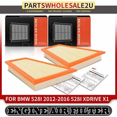 2x Filtro de aire del motor para BMW 528i 2012-2016 X1 2012-2015 Z4 2011-2016 2,0 L 3,0 L Foto 1 de 4