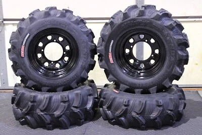 POLARIS SPORTSMAN 500 25" EXECUTIONER ATV TIRE ITP BLACK ATV WHEEL KIT POLD - Image 1 of 4