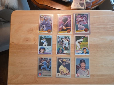Lote 1983 Topps, Fleer, Donruss Rookie, Boggs, Sandberg, Gwynn, casi nuevo Foto 1 de 4