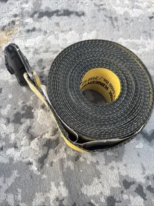 KINEDYNE WINCH STRAP 4" × 30' WEBBING WITH FLAT HOOKS LOAD 5400 LBS. - Picture 1 of 4