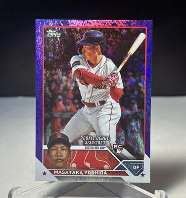2023 TOPPS UPDATE BASEBALL CARD PURPLE SP /799 MASATAKA YOSHIDA RC RED SOX #US5 - Image 1 of 2