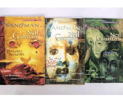 The Sandman Volúmenes 1 2 3 Ediciones Completamente Recoloradas Neil Gaiman TPB Lote 2010 Nuevo Foto 1 de 4