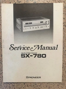 Receptor estéreo Pioneer Sx-780 manual de servicio original Japón raro - Imagen 1 de 2