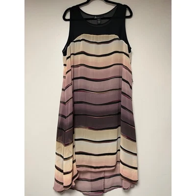 Vestido Lane Bryant talla grande sin mangas de gasa transparente en capas 18/20 Foto 1 de 4