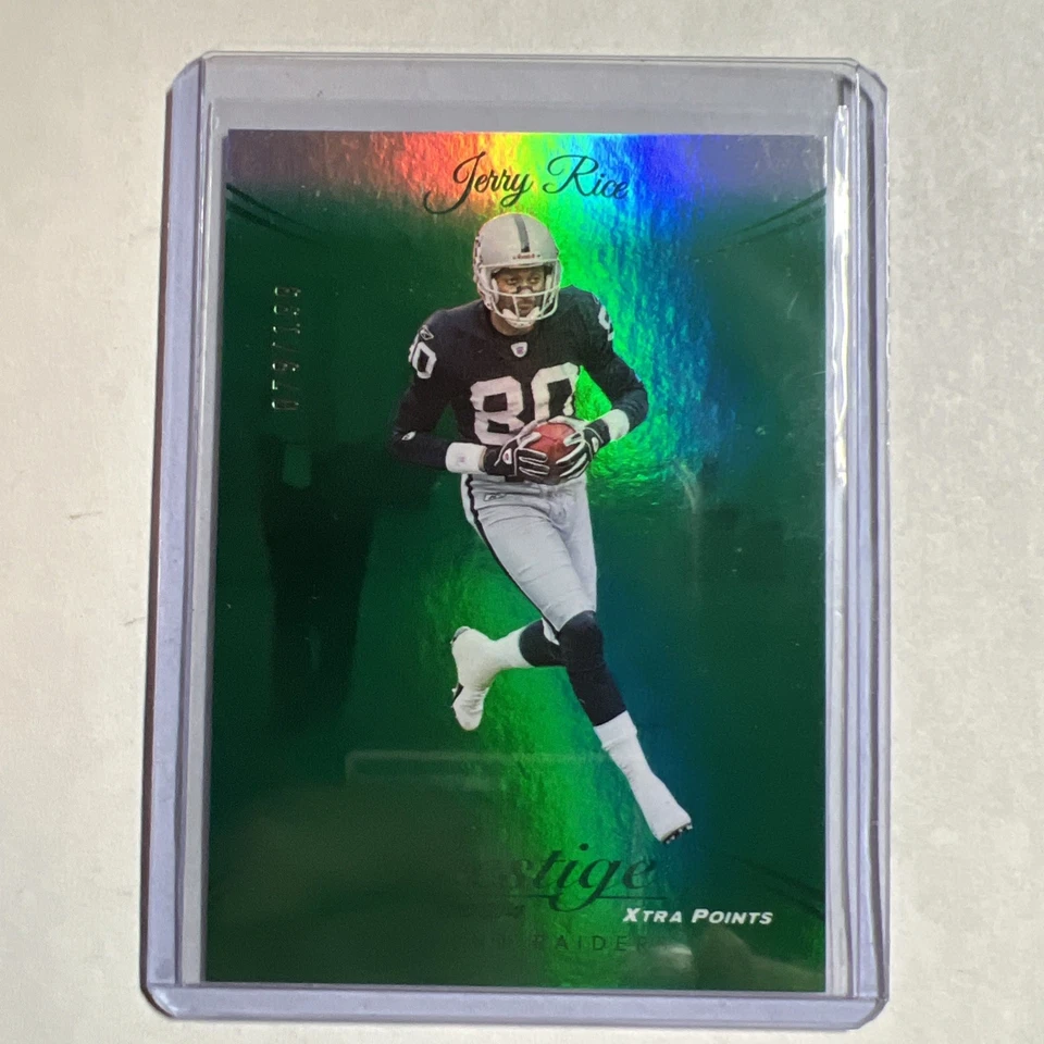 Panini Prestige 2024 - Jerry Rice #162 Xtra Points Premium Verde /199 - Imagem 1 de 3