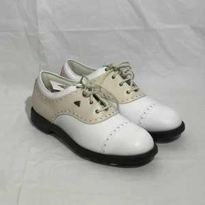 Zapatos de golf Adidas Allura clásicos para mujer 383910 blancos/beige clavos suaves con etiqueta - Imagen 1 de 13