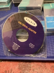 Belkin USB/Serial Adapter DVD Guide - Driver for Windows and Mac OS - Free Ship - Picture 1 of 4