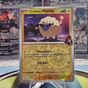 Team Rocket's Mareep 072/182 Holograma Inverso Destino Rivales Pokemon Juego de Cartas Coleccionables Casi Nuevo/Muy Nuevo - Imagen 1 de 2