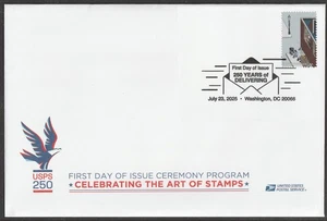 US 6023i 250 Years of Delivering blue collection box Ceremony Program FDC 2025 - Picture 1 of 3