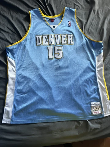 100% Authentic 2003-04 Carmelo Anthony Denver Nugget Mitchell Ness Jersey 60 4XL Cover