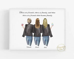 Regalo personalizado estampado de mejores amigos, regalo de mejor amigo para cumpleaños, regalo de bestia - Imagen 1 de 5