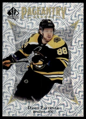 2021-22 UD SP Authentic David Pastrnak Boston Bruins #P-14 Pageantry - Image 1 of 2