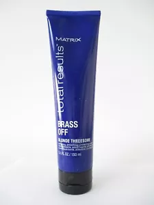 Matrix Total Results Brass Off Blonde Threesome Smoothing Cream 5.1 Oz - Picture 1 of 2