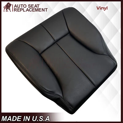 1998-2002 For Dodge Ram SLT Driver Bottom Syn. Leather Seat Cover In Dark Gray - Image 1 of 4