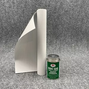 Kit de parche de tienda de campaña 10" x 5' rollo blanco vinilo 18 oz y 4 oz pegamento vinilo comercial - Imagen 1 de 12