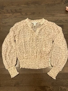 Blusa Top Floral Campesina Rachel Zoe Talla M Mediana - Imagen 1 de 10