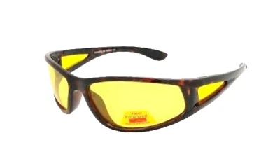 GLARE-X Night Driving Optics Modern Square Polarized Yellow Lens Glossy Tortoise - Image 1 of 4