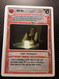 Decipher Star Wars CCG Premiere RARE WB Lt Play SOLO HAN