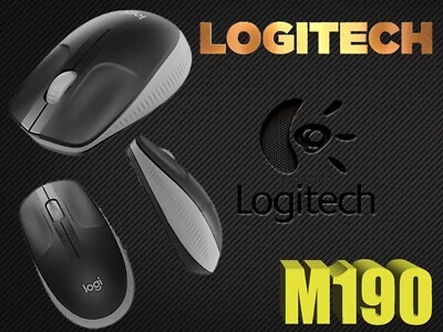 MOUSE M190 LOGITECH GRIGIO/NERO,WIFI,Ricevitore USB,Rotellina di scorrimento. - Immagine 1 di 4