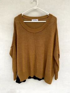 ☘️ LD + CO Melbourne Linen Long Sleeve Oversized Knit Top Light Jumper Size XS - Picture 1 of 5