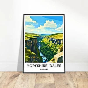 Yorkshire Dales National Park Travel Print Poster England Lover Gift - Picture 1 of 10