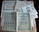 6 antike dekorative Aktien ab 1899: Russland, Belgien, Amerika/Eisenbahn, Tabak