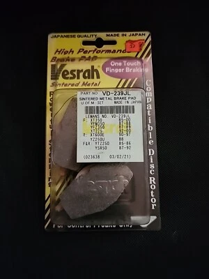 Juego de pastillas de freno de metal sinterizado Vesrah VD-239-JL  Foto 1 de 2