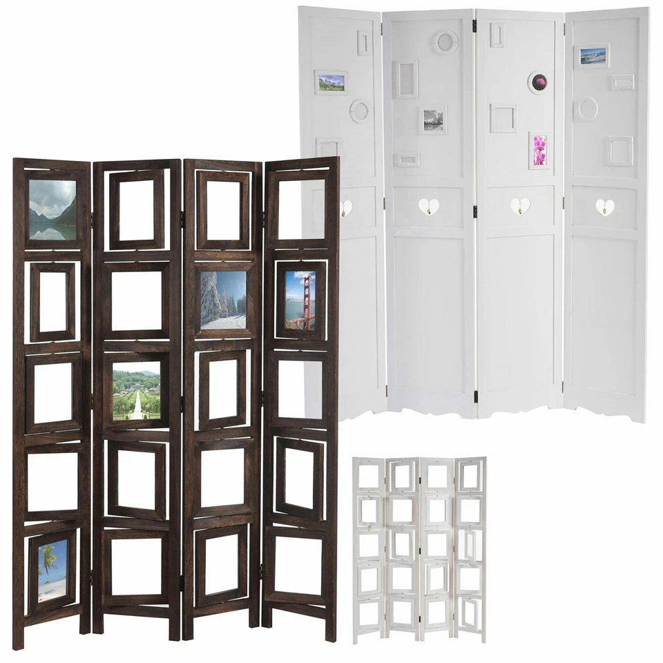 Paravent Fotogalerie, Raumteiler Trennwand Sichtschutz Foto-Paravent, Paulownie