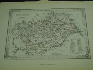 Antique Map "Berwick Shire" Southeast Scotland, 1855 - Picture 1 of 1