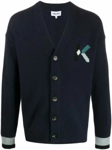 KENZO K LOGO CARDIGAN NAVY BLUE "NWT" - Picture 1 of 5