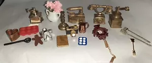 Vintage 19 Piece Mixed Miniature Dollhouse Accessories Lot - Picture 1 of 12