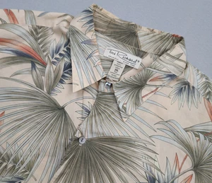 Camisa Tori Richard Hombres 2XL XXL Beige Floral Algodón Césped Abotonada Playa Hawaiana - Imagen 1 de 10