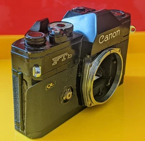 Cuerpo de cámara fotográfica Canon FTb QL 35 mm SLR - PARA REPUESTOS/REPARACIÓN - ROTO, COMO ESTÁ - Imagen 1 de 16