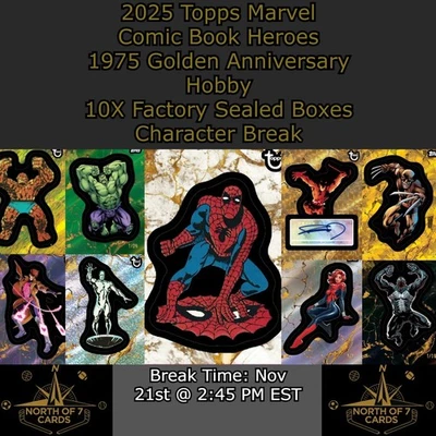 Spider-Girl 2025 Topps Marvel Comic Book Heroes 1975 10X Box Player Break #5 - Image 1 of 3