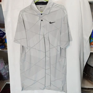 Nike Golf DRI-FIT Grigio Nero Designer Polo Golf Shirt XL - Foto 1 di 6