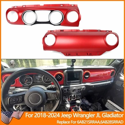 FOR 2018-2024 JEEP WRANGLER JL GLADIATOR Door Dash Cover Trim Panel Strip LH+RH - Image 1 of 4
