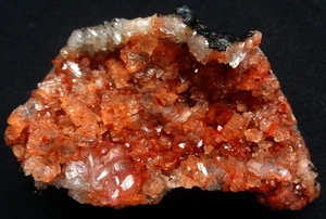 CALCITE CUBES W/ HEULANDITE BLEADS FORMATION ON MATRIX MINERAL SPECIMEN - Picture 1 of 3
