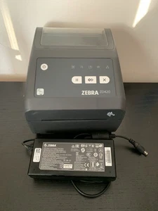 Zebra ZD420 Thermal Label Printer Tested Working - Including Power Supply - Photo 1/6