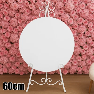 Placa de acrílico redonda em branco casamento noivado branco claro preto geada ouro - Imagem 1 de 4