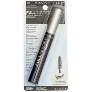 5 Pack Maybelline Full 'N Soft Washable Mascara, Very Black 301, 0.28 fl oz - Picture 1 of 2