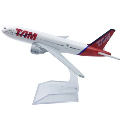 1/400 Brazil TAM 777 Airplane Model Alloy Aircraft Plane Decoration W/ Base Gift - Image 1 of 4