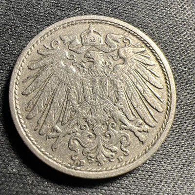 1910 D Germany 10 Pfennig Lower Mintage Z4104 - Image 1 of 2