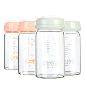 Wide Neck Glass Breastmilk Collection n Storage Bottle, 4 Packs, 6oz with Scr... - Picture 1 of 7