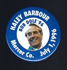 07-01-1996 BOB DOLE - HALEY BARBOUR - MERCER CO. PICTURE CAMPAIGN BUTTON